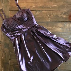 Purple satin Bill Levkoff formal dress